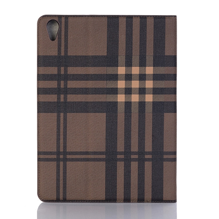 Plaid Texture Horizontal Flip PU Leather Case for iPad Air 11 2024 / iPad Pro 11 inch (2018), with Holder & Card Slots & Wallet(Coffee) - iPad Pro 11 (2018) Cases by buy2fix | Online Shopping UK | buy2fix