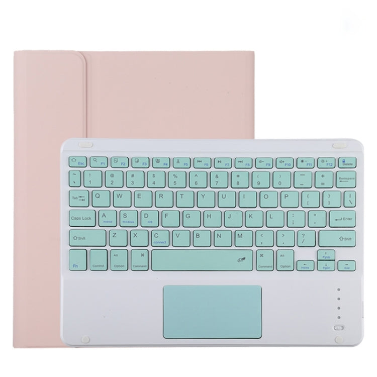 TG11BC Detachable Bluetooth Green Keyboard Microfiber Leather Tablet Case for iPad Pro 11 inch (2020), with Touchpad & Pen Slot & Holder (Pink) - For iPad Pro by buy2fix | Online Shopping UK | buy2fix