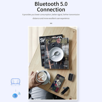 ROCK EB60 TWS Bluetooth 5.0 Mini Wireless Stereo Bluetooth Earphone(Black) - TWS Earphone by ROCK | Online Shopping UK | buy2fix
