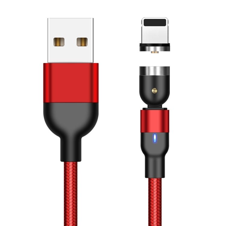 2m 2A Output USB to 8 Pin Nylon Braided Rotate Magnetic Charging Cable(Red) - Charging Cable & Head by buy2fix | Online Shopping UK | buy2fix