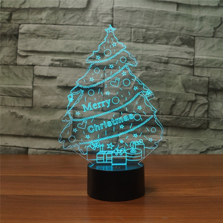 Christmas Tree Shape 3D Colorful LED Vision Light Table Lamp, USB & Battery Version - Novelty Lighting by buy2fix | Online Shopping UK | buy2fix