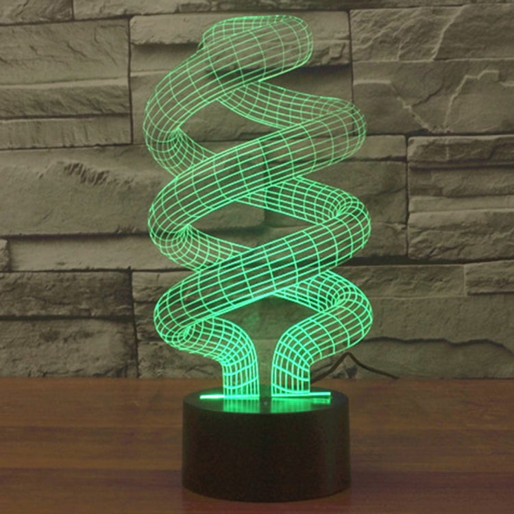 Spiral Style 3D Touch Switch Control LED Light , 7 Color Discoloration Creative Visual Stereo Lamp Desk Lamp Night Light - Novelty Lighting by buy2fix | Online Shopping UK | buy2fix