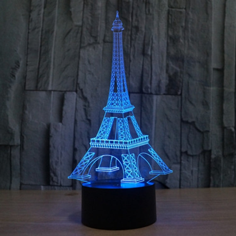 Eiffel Tower Style 3D Touch Switch Control LED Light , 7 Color Discoloration Creative Visual Stereo Lamp Desk Lamp Night Light - Novelty Lighting by buy2fix | Online Shopping UK | buy2fix