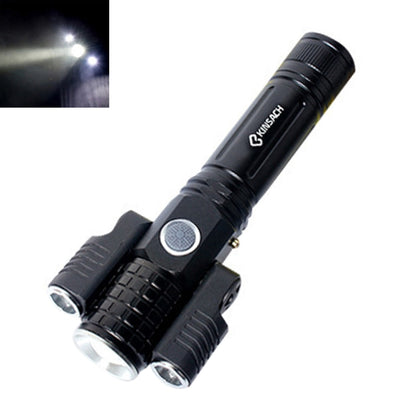 KS-738 USB Charging Waterproof T6+XPE Zoomable LED Flashlight with 4-Modes & 18650 lithium battery - LED Flashlight by buy2fix | Online Shopping UK | buy2fix