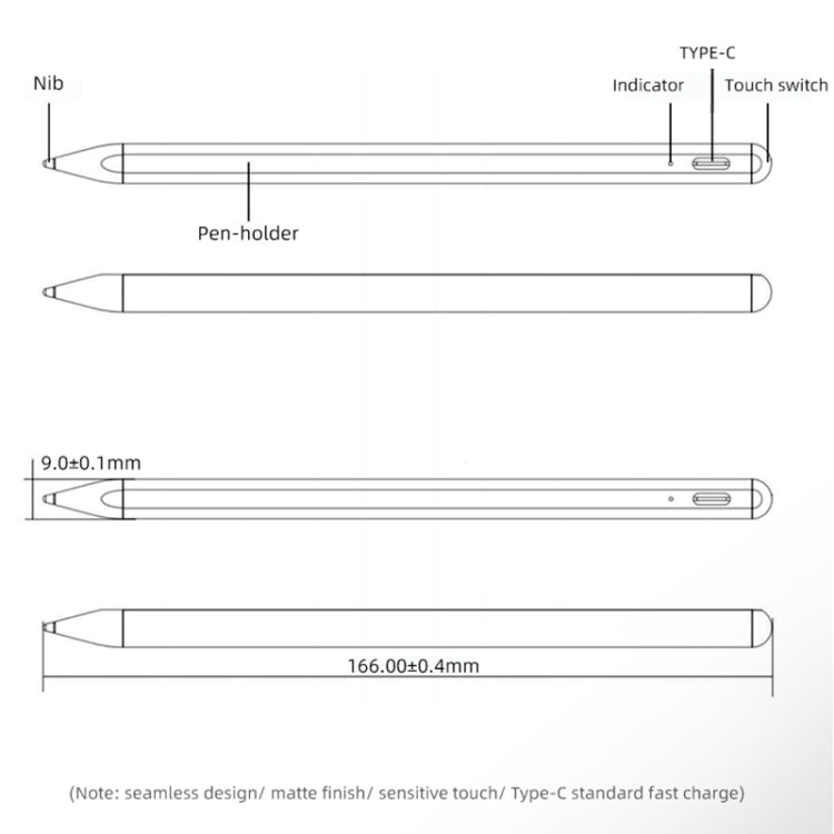 ROCK B02 For iPad Tablet PC Anti-mistouch Active Capacitive Pen Stylus Pen (White) - Stylus Pen by ROCK | Online Shopping UK | buy2fix