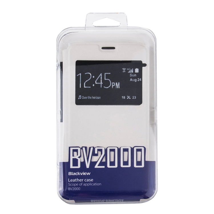 For Blackview BV2000S (S-MPH-7151) Horizontal Flip Leather Case with Call Display ID(White) - More Brand by Blackview | Online Shopping UK | buy2fix