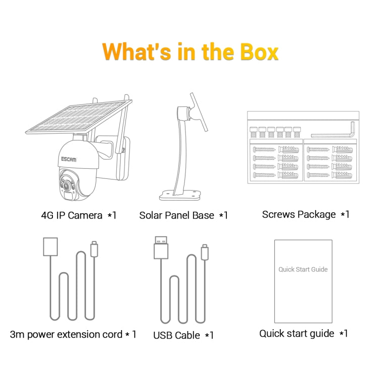 ESCAM QF450 HD 1080P 4G EU Version Solar Powered IP Camera with 16G Memory, Support Two-way Audio & PIR Motion Detection & Night Vision & TF Card - Dome Camera by ESCAM | Online Shopping UK | buy2fix