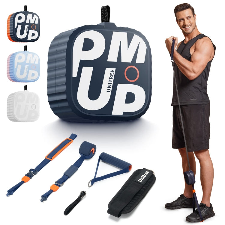 Unitree Pump Portable Home Gym Pump 4.4-44lbs Adjustable Resistance Cable Machine(Dark Blue) - Fitness Equipments by buy2fix | Online Shopping UK | buy2fix