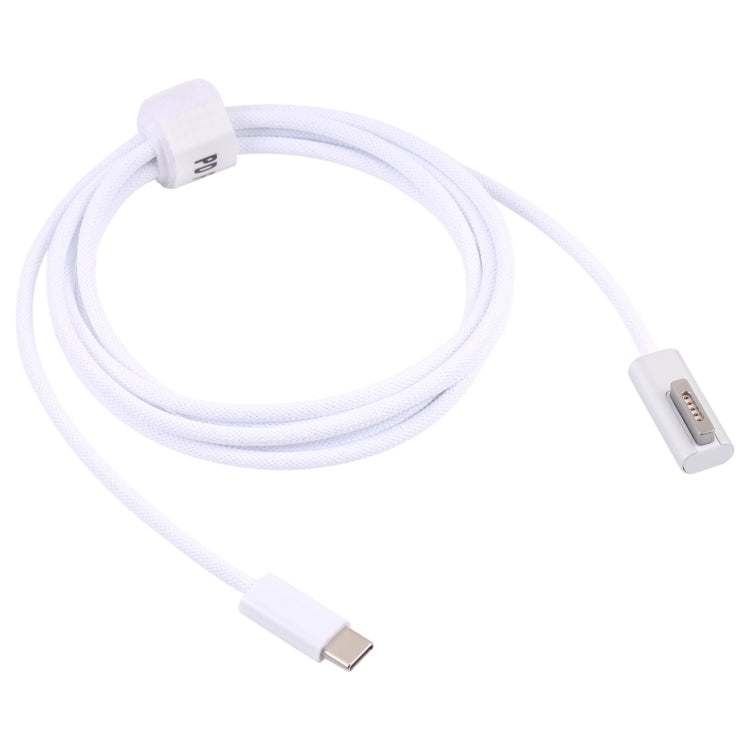 45W / 60W / 65W / 85W 5 Pin MagSafe 2 (T-Shaped) to USB-C / Type-C PD Charging Cable(White) - Cable & Adapter by buy2fix | Online Shopping UK | buy2fix