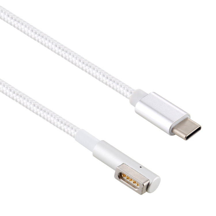 45W / 60W / 65W / 85W 5 Pin MagSafe 1 (L-Shaped) to USB-C / Type-C PD Charging Cable(White) - Cable & Adapter by buy2fix | Online Shopping UK | buy2fix