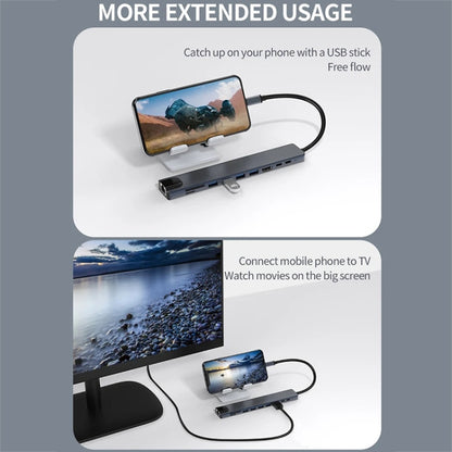 10 in 1 USB-C / Type-C Iinterface Docking Station Multi-function HUB - USB HUB by buy2fix | Online Shopping UK | buy2fix