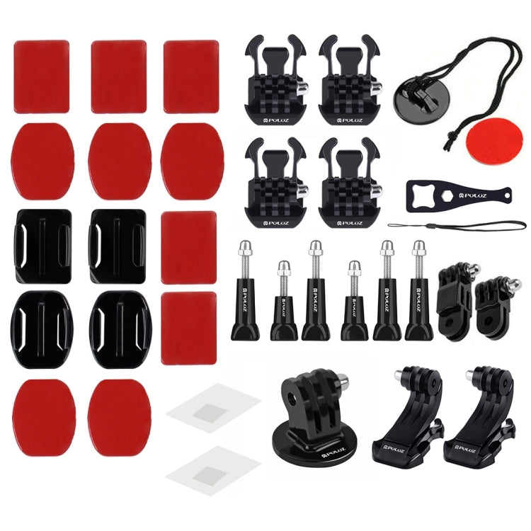 PULUZ 45 in 1 Accessories Ultimate Combo Kits with EVA Case (Chest Strap + Suction Cup Mount + 3-Way Pivot Arms + J-Hook Buckle + Wrist Strap + Helmet Strap + Surface Mounts + Tripod Adapter + Storage ...  for GoPro, Insta360, DJI and Other Action Cameras -  by PULUZ | Online Shopping UK | buy2fix