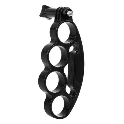 PULUZ Handheld Plastic Knuckles Fingers Grip Ring Monopod Tripod Mount with Thumb Screw for GoPro, Insta360, DJI and Other Action Cameras(Black) - Stabilizer Grip by PULUZ | Online Shopping UK | buy2fix