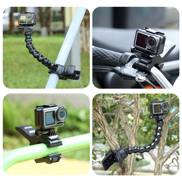 PULUZ Action Sports Cameras Jaws Flex Clamp Mount for GoPro, Insta360, DJI and Other Action Cameras - Holder by PULUZ | Online Shopping UK | buy2fix