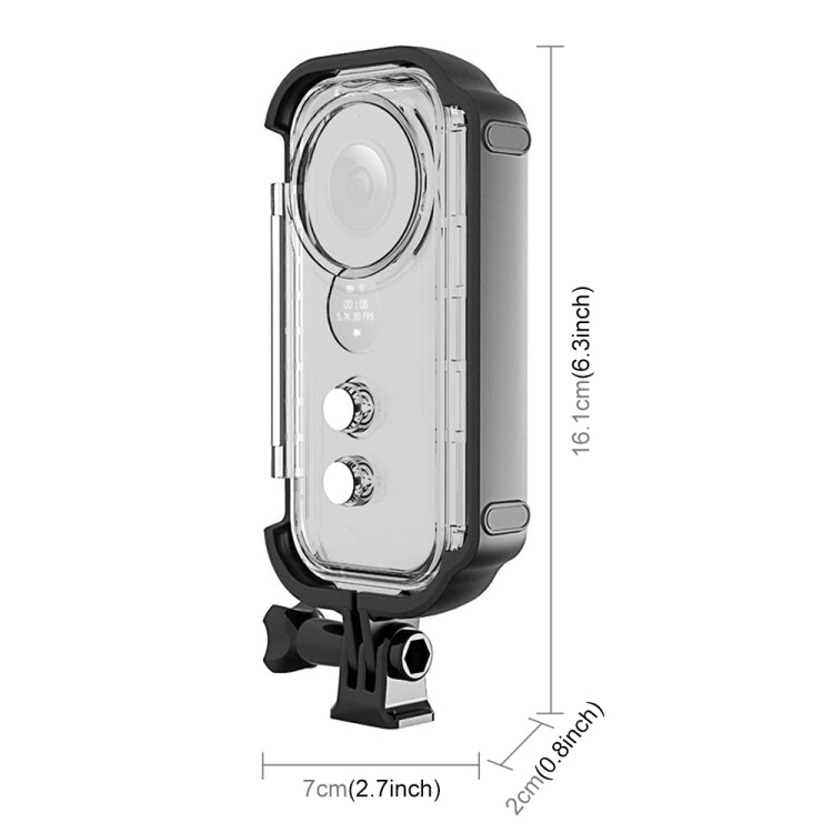 PULUZ 30m Underwater Waterproof Housing Protective Case for Insta360 ONE X, with Buckle Basic Mount & Screw - Mount & Holder by PULUZ | Online Shopping UK | buy2fix