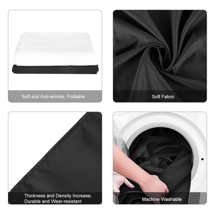 PULUZ 3m x 6m Photography Background Thickness Photo Studio Background Cloth Backdrop (Black) - Solid Color by PULUZ | Online Shopping UK | buy2fix