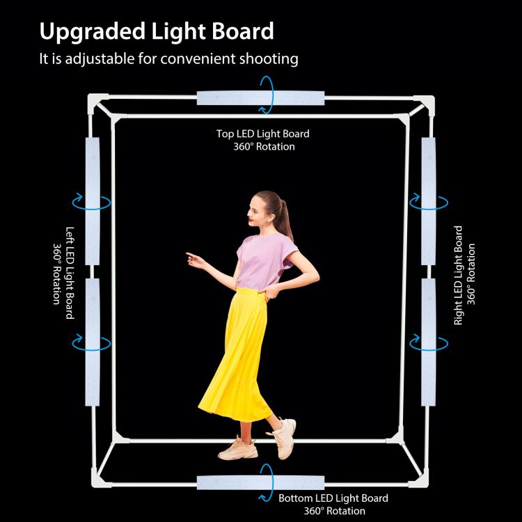 PULUZ 2m 240W 5500K Photo Light Studio Box Kit for Clothes / Adult Model Portrait(UK Plug) -  by PULUZ | Online Shopping UK | buy2fix