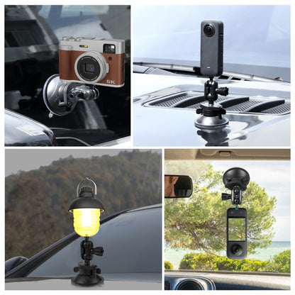 PULUZ 1/4 inch Magic Arm Suction Cup Mount (Black) - Helmet Mount by PULUZ | Online Shopping UK | buy2fix