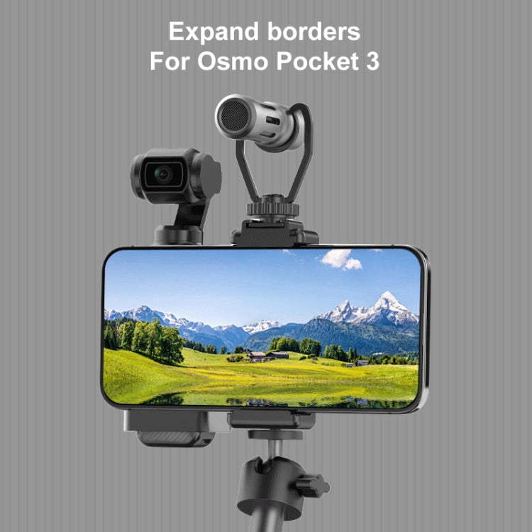 For DJI OSMO Pocket 3 PULUZ Protective Frame Expansion Phone Clamp Adapter Bracket (Black) - Mount & Holder by PULUZ | Online Shopping UK | buy2fix