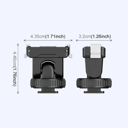 For DJI Osmo Action 5 Pro / 4 / 3 PULUZ Cold Shoe Gimbal Quick Release Base Adapter (Black) - Other by PULUZ | Online Shopping UK | buy2fix