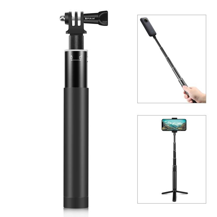 PULUZ 70cm Metal Selfie Stick Monopod with Invisible Adapter Base & Screw for Insta360 One RS / X2 / X3 - Self Monopod Grip by PULUZ | Online Shopping UK | buy2fix