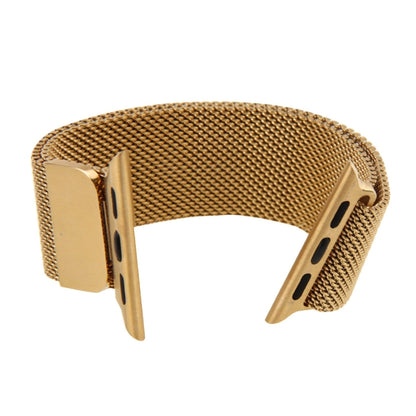 For Apple Watch 42mm Milanese Loop Magnetic Stainless Steel Watch Band(Gold) - Watch Bands by buy2fix | Online Shopping UK | buy2fix