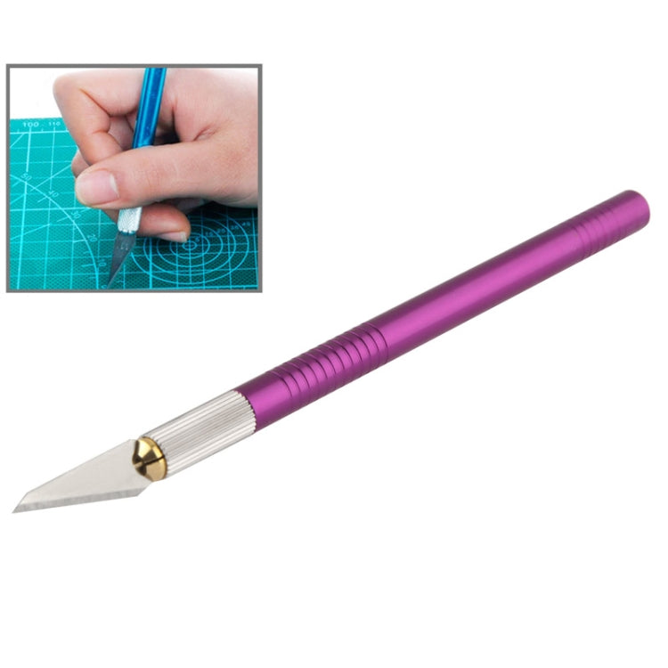 WLXY-9310, WLXY Tool Precision Knife with Replaceable Blade for Mat Carving / Scoring / Trimming, OAL: 145mm, Size: 121mm x 6mm Diameter(Purple) - Burin &Cutting Knife by WLXY | Online Shopping UK | buy2fix