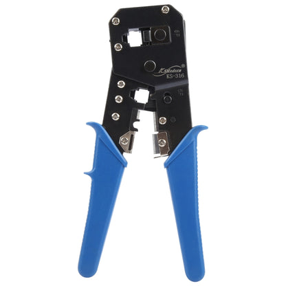 KS-316 RJ45-RJ12-RJ11 Multi-function Networkong Crimping Tool (Blue) - Lan Cable and Tools by buy2fix | Online Shopping UK | buy2fix