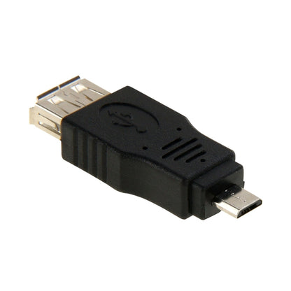 USB 2.0 A Female to Micro USB 5 Pin Male OTG Adapter(Black) - USB Adapter by buy2fix | Online Shopping UK | buy2fix