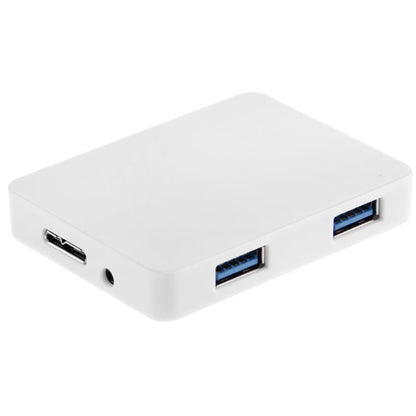 CR-H302 Mirror Surface 4 Ports USB 3.0 Super Speed 5Gbps HUB + 60cm USB 3.0 Transmission Cable(White) - USB 3.0 HUB by buy2fix | Online Shopping UK | buy2fix