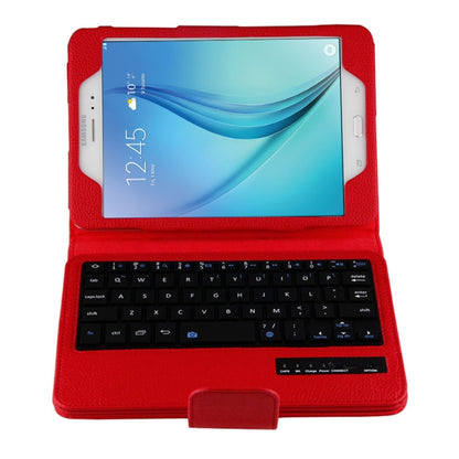 For Galaxy Tab A 8.0 / T350 2 in 1 Detachable Bluetooth Keyboard Litchi Texture Leather Tablet Case with Holder(Red) - Samsung Keyboard by buy2fix | Online Shopping UK | buy2fix