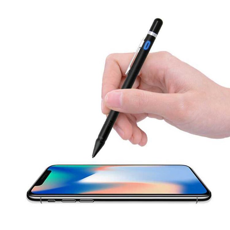 1.5-2.3mm Rechargeable Capacitive Touch Screen Active Stylus Pen(Black) - Stylus Pen by buy2fix | Online Shopping UK | buy2fix