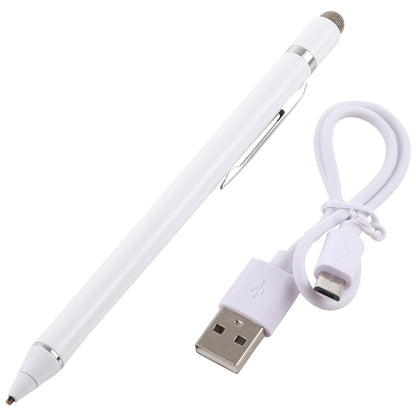 1.5-2.3mm Rechargeable Capacitive Touch Screen Active Stylus Pen(White) - Stylus Pen by buy2fix | Online Shopping UK | buy2fix