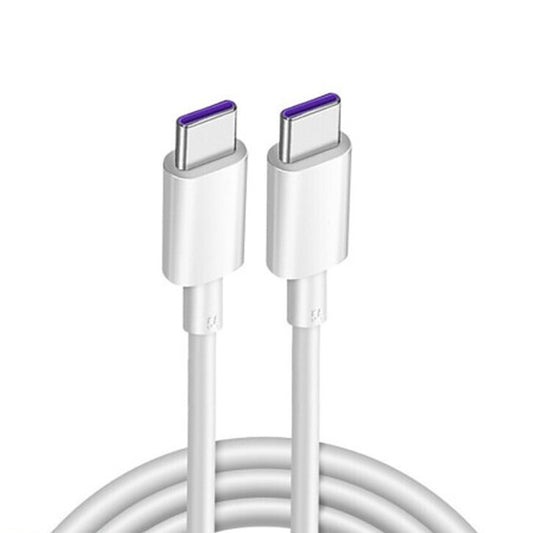 Original Huawei CP43 5A USB-C / Type-C to USB-C / Type-C Fast Charging Data Cable, Cable Length: 1m (White) - USB-C & Type-C Cable by Huawei | Online Shopping UK | buy2fix