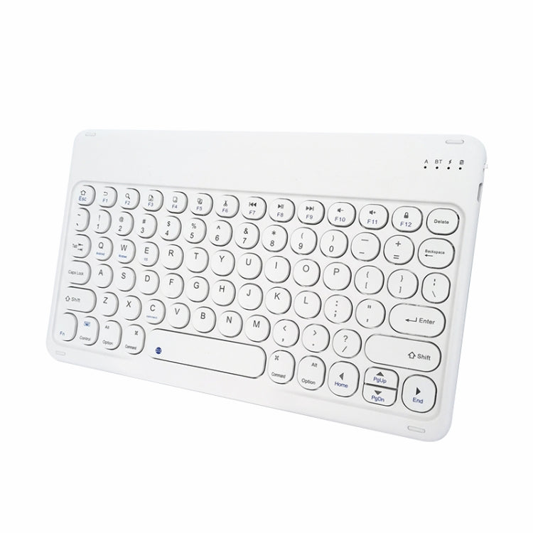 X3S 10 inch Universal Tablet Round Keycap Wireless Bluetooth Keyboard, Backlight Version (White) - Universal Keyboard by buy2fix | Online Shopping UK | buy2fix