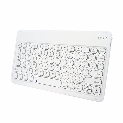 X3S 10 inch Universal Tablet Round Keycap Wireless Bluetooth Keyboard, Backlight Version (White) - Universal Keyboard by buy2fix | Online Shopping UK | buy2fix