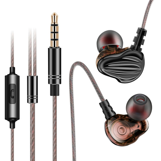 QKZ CK4 HIFI In-ear Four-unit Music Headphones (Black) - Sport Earphone by QKZ | Online Shopping UK | buy2fix