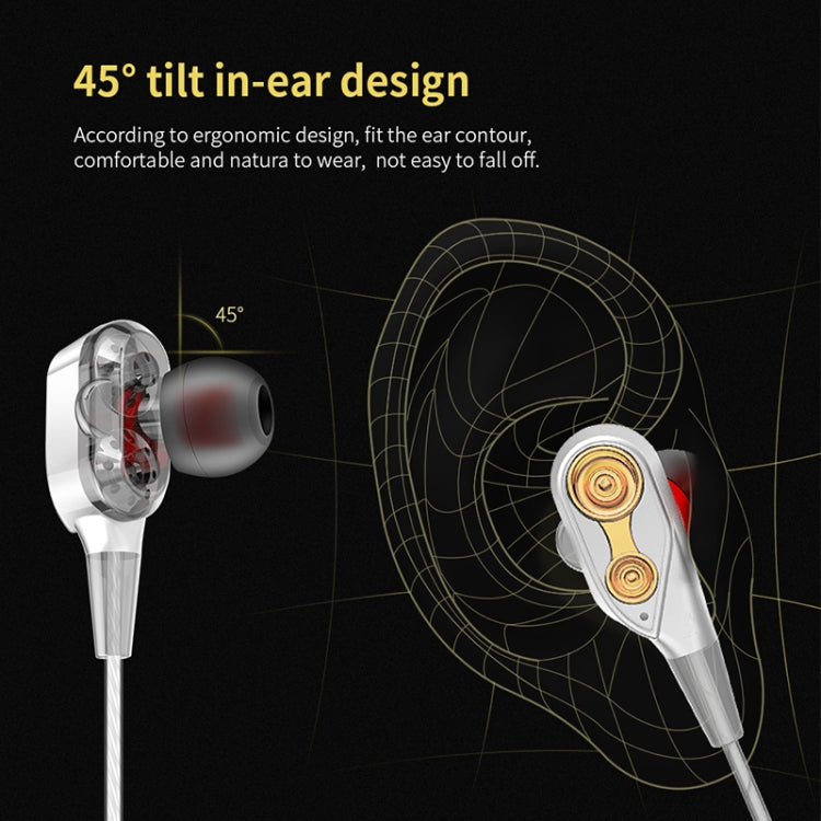 QKZ CK8 HiFi In-ear Four Unit Sports Music Headphones (White) - Sport Earphone by QKZ | Online Shopping UK | buy2fix