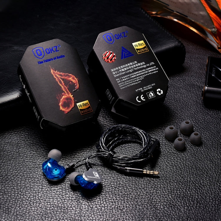 QKZ CK9 HiFi In-ear Four Unit Sports Music Headphones (Blue) - Sport Earphone by QKZ | Online Shopping UK | buy2fix