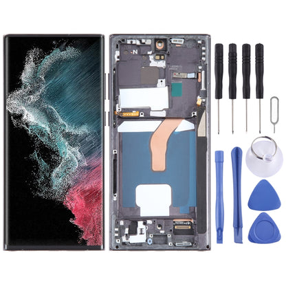 For Samsung Galaxy S22 Ultra 5G SM-S908U US Edition 6.78 inch OLED LCD Screen Digitizer Full Assembly with Frame (Black) - Galaxy S Series Parts by buy2fix | Online Shopping UK | buy2fix