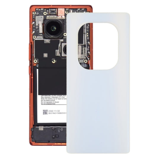 For Tecno Phantom X2 Pro AD9 Original Battery Back Cover(White) - Back Cover by buy2fix | Online Shopping UK | buy2fix