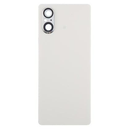 For Sony Xperia 5 V Battery Back Cover with Camera Lens Cover(Silver) - Back Cover by buy2fix | Online Shopping UK | buy2fix