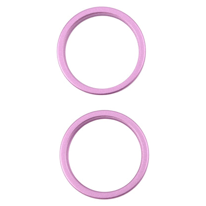 For iPhone 16 Plus 2pcs/set Rear Camera Glass Lens Metal Outside Protector Hoop Ring (Purple) - Camera Series by buy2fix | Online Shopping UK | buy2fix