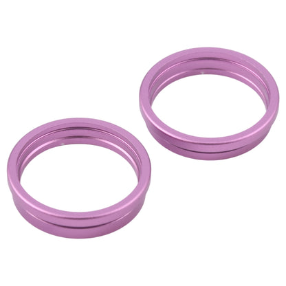 For iPhone 16 Plus 2pcs/set Rear Camera Glass Lens Metal Outside Protector Hoop Ring (Purple) - Camera Series by buy2fix | Online Shopping UK | buy2fix