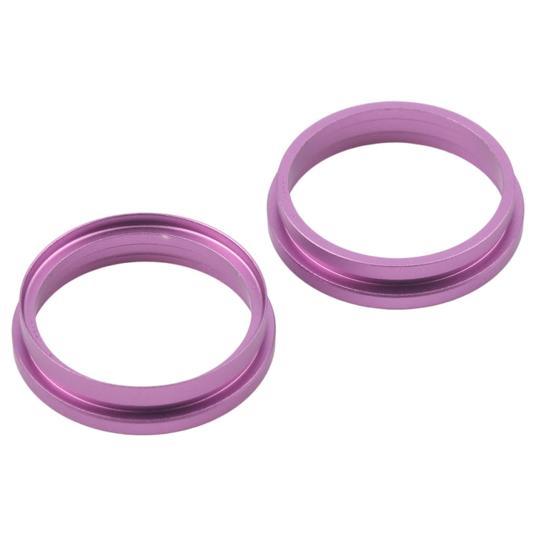 For iPhone 16 Plus 2pcs/set Rear Camera Glass Lens Metal Outside Protector Hoop Ring (Purple) - Camera Series by buy2fix | Online Shopping UK | buy2fix