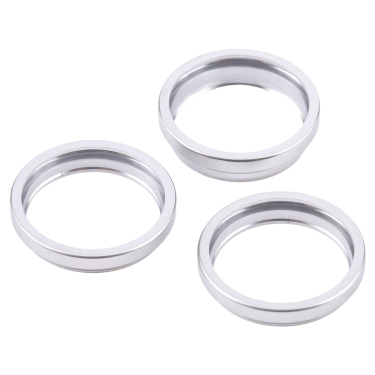 For iPhone 16 Pro Max 3pcs/set Rear Camera Glass Lens Metal Outside Protector Hoop Ring (Silver) - Camera Series by buy2fix | Online Shopping UK | buy2fix