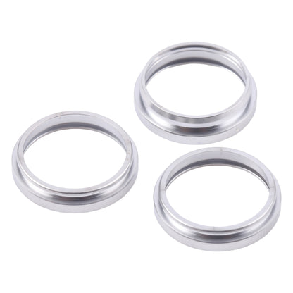 For iPhone 16 Pro Max 3pcs/set Rear Camera Glass Lens Metal Outside Protector Hoop Ring (Silver) - Camera Series by buy2fix | Online Shopping UK | buy2fix