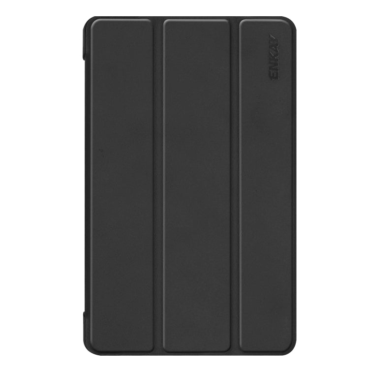 ENKAY PU Leather + Plastic Bottom Case with Three-folding Holder for Samsung Galaxy Tab A 8 (2019) P200 / P205(Black) - Tab A 8.0 & S Pen (2019) P200/P205 by ENKAY | Online Shopping UK | buy2fix