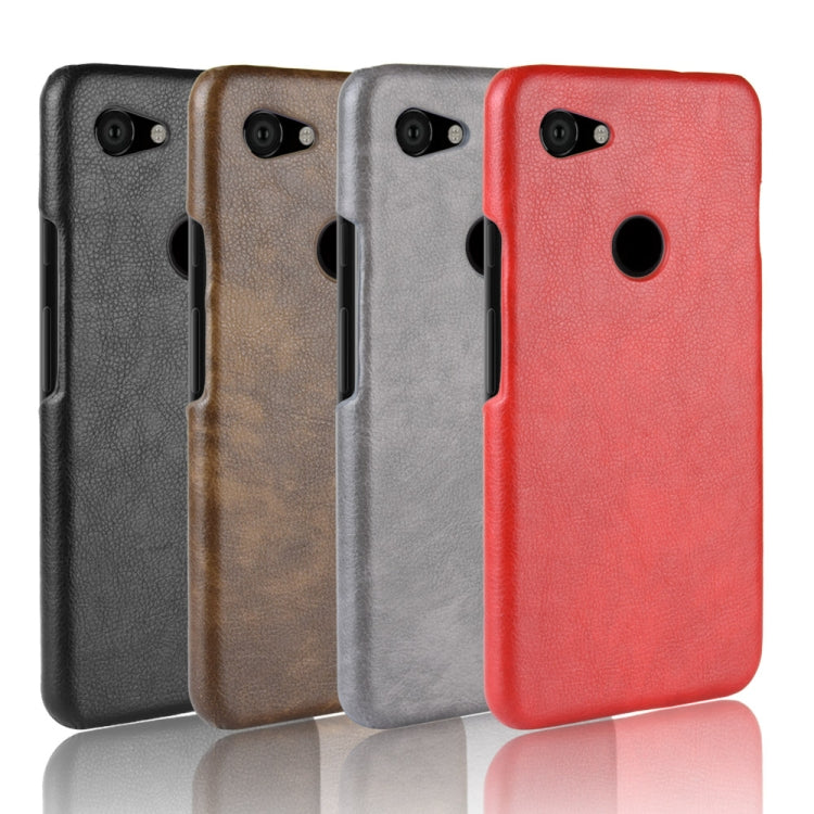 Shockproof Litchi Texture PC + PU Case for Google Pixel 3a XL(Red) - Google Cases by buy2fix | Online Shopping UK | buy2fix