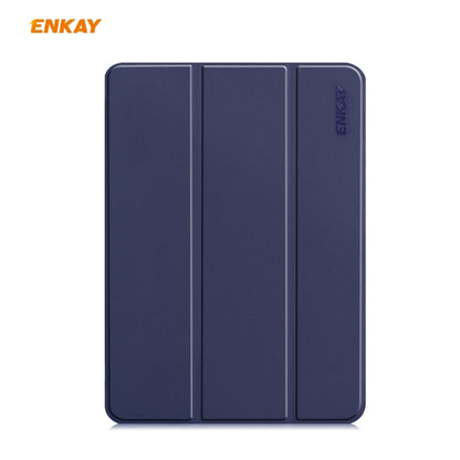 For iPad Pro 11 2022 / 2020 / 2021 ENKAY ENK-8001 Denim Pattern Horizontal Flip Leather Smart Tablet Case with Holder(Dark Blue) - iPad Pro 11 (2020) Cases by ENKAY | Online Shopping UK | buy2fix